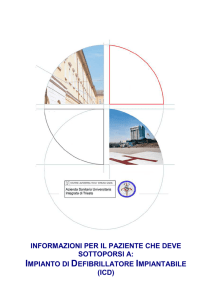 impianto di defibrillatore impiantabile