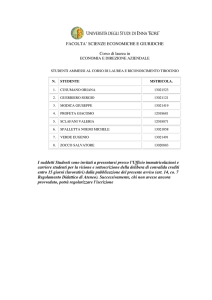 FACOLTA` SCIENZE ECONOMICHE E GIURIDCHE Corso di laurea