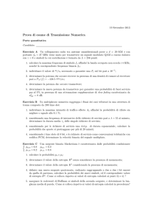 Prova di esame di Trasmissione Numerica