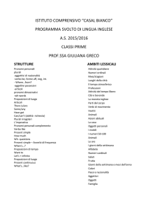 ISTITUTO COMPRENSIVO “CASAL BIANCO” PROGRAMMA