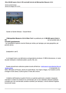 Oltre 400.000 opere d`arte in HD scaricabili dal sito del Metropolitan