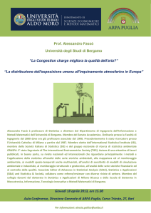 Prof. Alessandro Fassò Università degli Studi di Bergamo “La