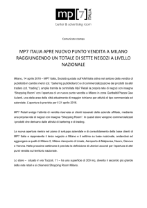 MP7 ITALIA APRE NUOVO PUNTO VENDITA A MILANO