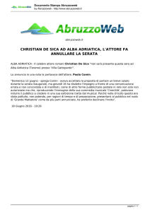 christian de sica ad alba adriatica, l`attore fa