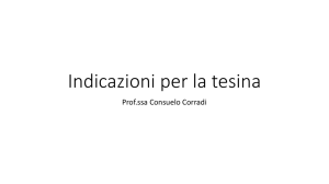 Indicazioni tesina