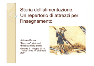 Storia dell`alimentazione trentox