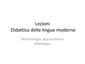 Lezioni Didattica delle lingue moderne