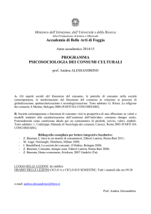psicosociologia dei consumi culturali