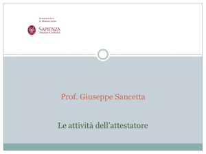 Attività dell`attestatore.