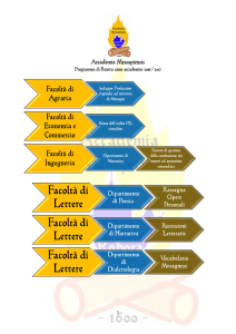 Facoltà di Lettere Facoltà di Lettere Facoltà di