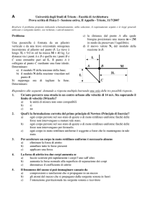 Università degli Studi di Trieste - Facoltà di Architettura Prova scritta