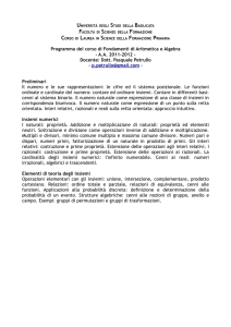 F.ti di aritmetica ed algebra