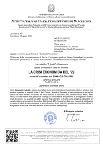 LA CRISI ECONOMICA DEL `29