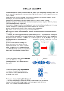 il legame covalente - Progetto e