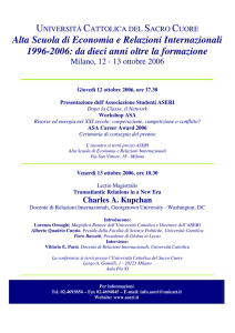 Alta Scuola di Economia e Relazioni Internazionali 1996