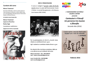 Cantautori e Filosofi Un percorso tra musica e filosofia