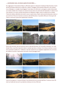 …..camminando, lassù, sul vulcano spento di monte Moio……. Per