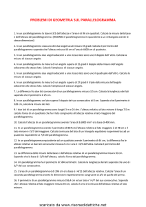 problemi di geometria sul parallelogramma