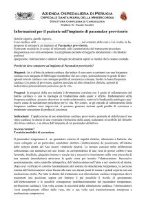 Impianto pacemaker temporaneo