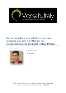 Carico immediato post estrattivo in arcata superiore - Versah