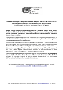 scarica il comunicato stampa - Associazione Culturale Ruminelli