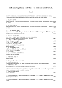 Indice dettagliato del contributo con attribuzioni