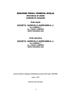 Sede legale SOCIETA` AGRICOLA AGRIFARM Srl