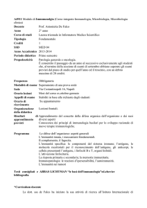 Immunologia - Area Corsi di Studio della Seconda Università di Napoli