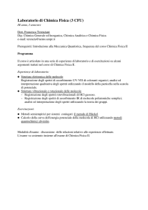 Laboratorio di Chimica Fisica (3 CFU)