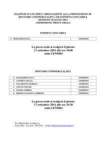 ESAMI DI STATO PER L`ABILITAZIONE ALLA PROFESSIONE DI