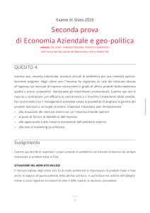 Seconda prova di Economia Aziendale e geo