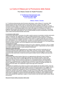 La Carta di Ottawa per la Promozione della Salute