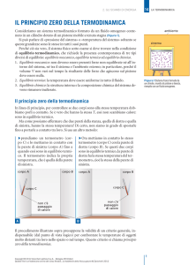 Il principio zero della termodinamica