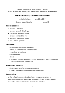 Italiano - Istituto Comprensivo Como Prestino