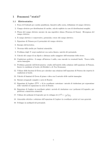 1 Fenomeni ”statici”