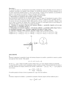 Esercizio 1 Un carrello di massa mA di dimensioni