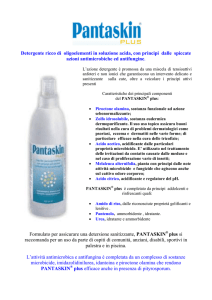 Detergente ricco di oligoelementi in soluzione acida, con principi