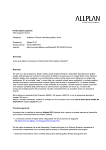 Nvidia Optimus System FAQ supporto tecnico