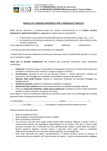 Consenso informato al drenaggio pleurico