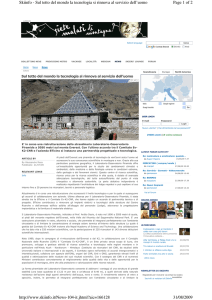 Page 1 of 2 Skiinfo - Sul tetto del mondo la tecnologia si rinnova al