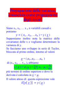 Propagazione delle varianze, conosciuta come