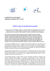 comunicato stampa ASI INAF INFN