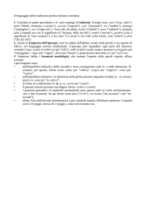 Il linguaggio della tradizione poetica italiana (continua) 3