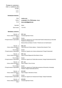 Curriculum - Università degli Studi di Verona