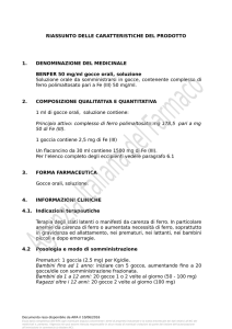RIASSUNTO DELLE CARATTERISTICHE DEL PRODOTTO 1