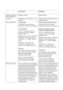 ITALIANO INGLESE Lingua di erogazione dell - e