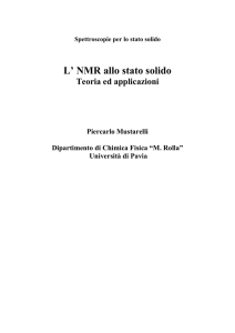 L` NMR allo stato solido - Dipartimento di Chimica