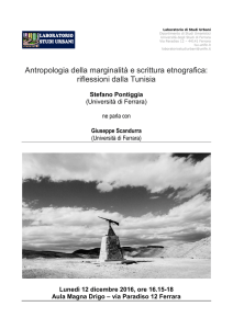 Antropologia della marginalità e scrittura etnografica: riflessioni
