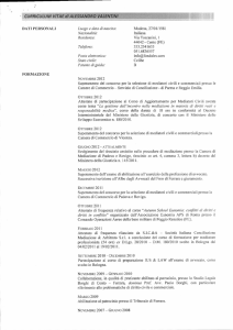 curriculum vitae - Camera di Commercio di Reggio Emilia
