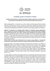 Cardiologia: quando la Tachicardia è ereditaria